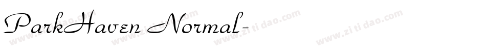 ParkHaven Normal字体转换